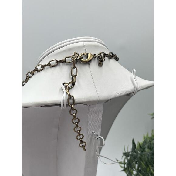 J. Crew Bright Blue Brûlée Faceted Bezel Set Collar Rhinestone Necklace - Picture 10 of 16